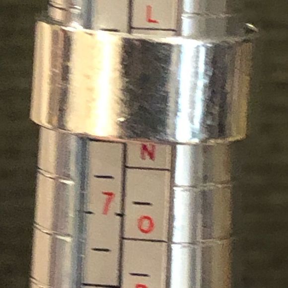 Vintage Malachite Cabochon Sterling Silver Cocktail Ring Sz 6-1/2 - Picture 5 of 11